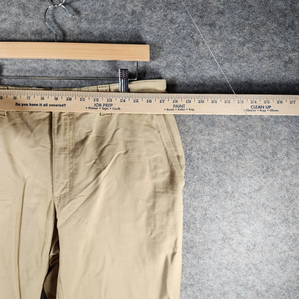 Columbia Mens 34x30 Canvas Utility Pants Tan Khaki Straight Leg Work Trousers - Picture 4 of 16